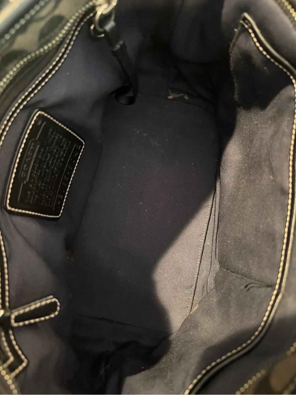 Coach Signature Canvas Buckle Tote in Dark Brown, Black, Y2K era bag - Picture 7 of 15